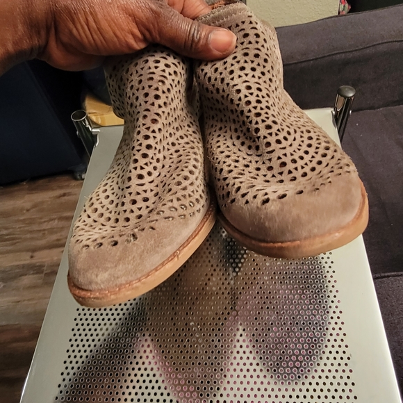 Jeffrey Campbell Perforated Gray Rosalee Bootie - Picture 13 of 14